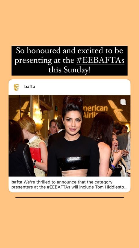 Priyanka Chopra, Bafta, 74th British Academy Film Awards