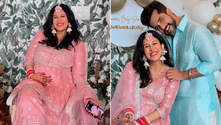 Mom-to-be Kishwer Merchant beams with joy at her splendid baby shower  celebration; view pics