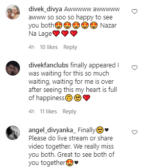 fans comments on Divyanka and Vivek's picture 
