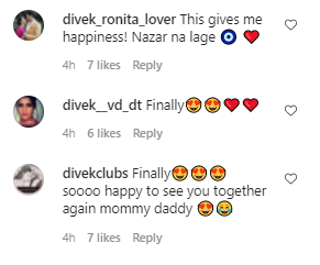 fans comments on Divyanka and Vivek's picture