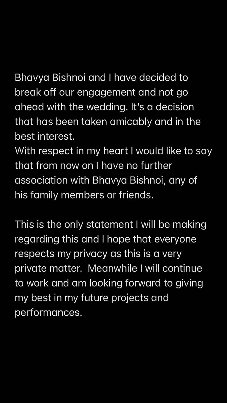 Mehreen Pirzada's statement