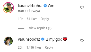 celebs commenting on rannvijay's son pic