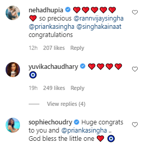 celebs commenting on rannvijay's son pic