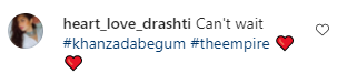 fans comments on drashti dhami post