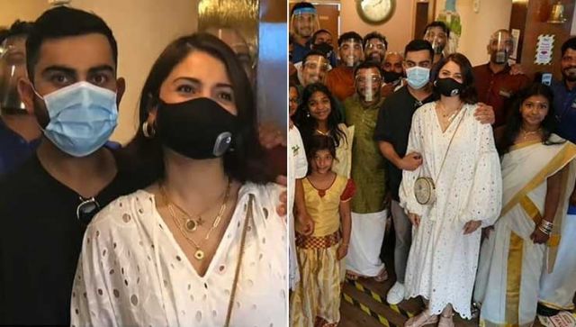 Anushka Sharma and Virat Kohli celebrate Onam at a restaurant in Leeds