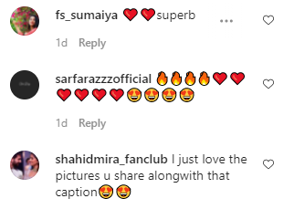 comments on Mira Rajput's pic