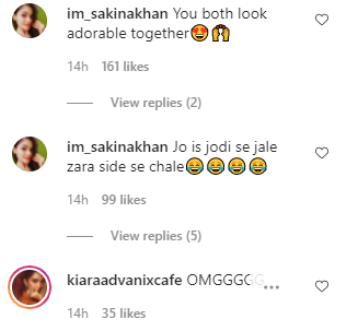 fans comments on Sid-Kiara's post