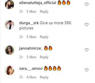 fans comments on srk pic 