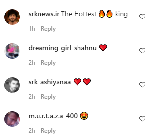fans comments on srk pic