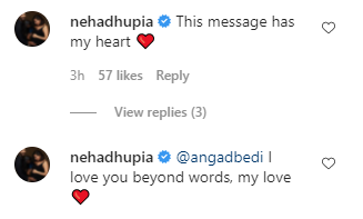neha dhupia's comment