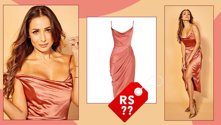 Malaika Arora, Rose satin corset dress price, price tag