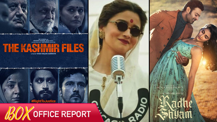 Gangubai Kathiawadi box office, Radhe Shyam, The Kashmir Files