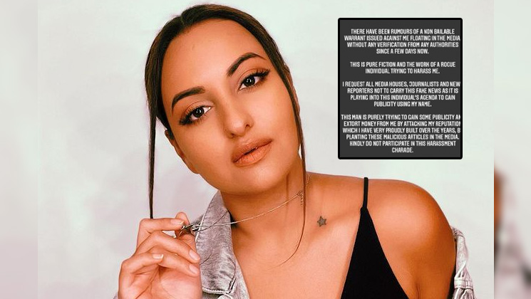 Sonakshi Sinha, official statement, non-bailable warrant