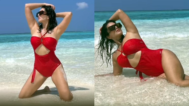 Sunny Leone, red monokini, ragini mms