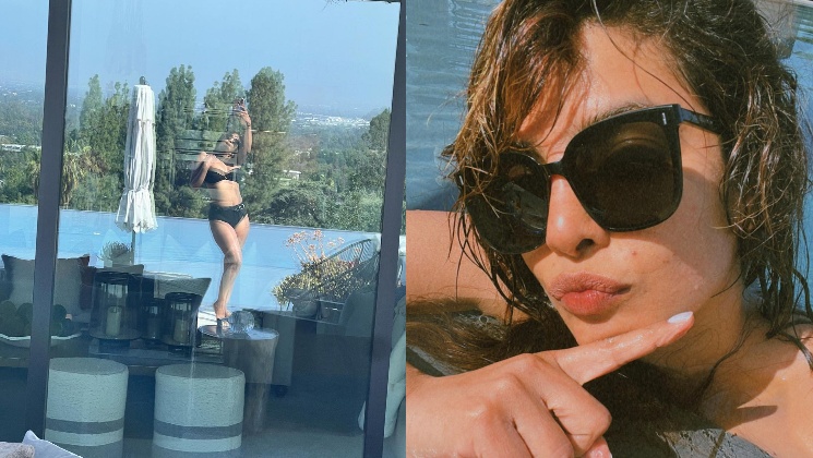Priyanka Chopra, black bikini