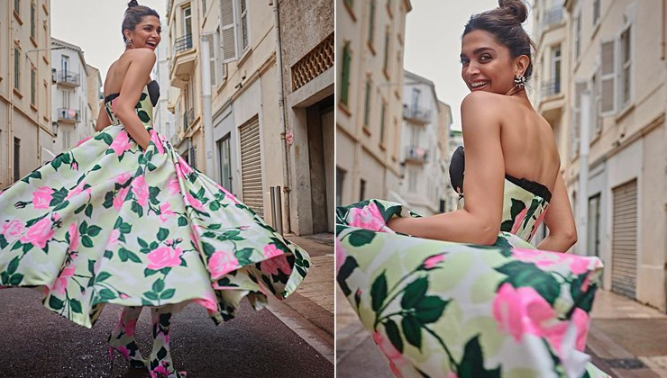 Deepika Padukone twirls in floral dress at Cannes 2022