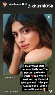 Janhvi Kapoor wishes her ‘favourite person’ Khushi Kapoor on birthday