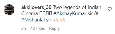 Akshay Kumar, Mohanlal video comments 3