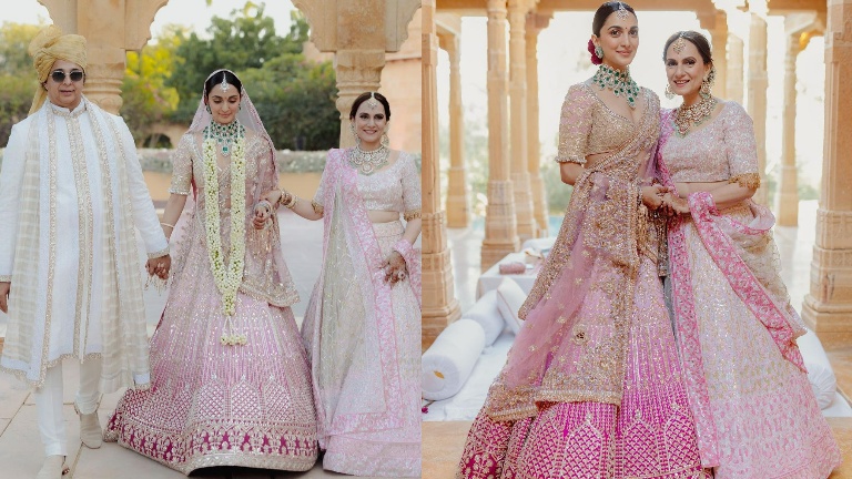 kiara advani with her parents on her wedding pics,
