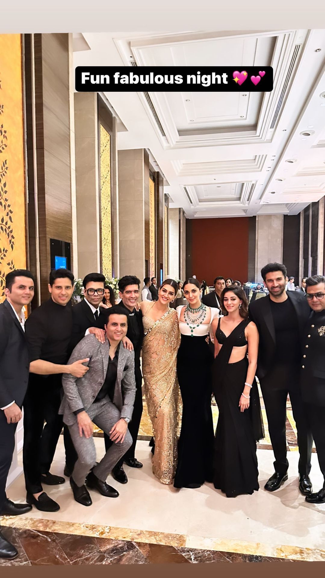 Manish Malhotra with the newlyweds and other celebs