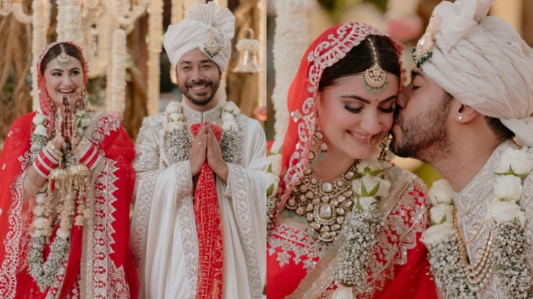 Abhishek Pathak, Shivaleeka Oberoi , abhishek shivaleeka wedding, abhishek shivaleeka first wedding pics