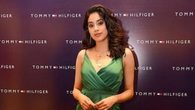 janhvi kapoor green dress