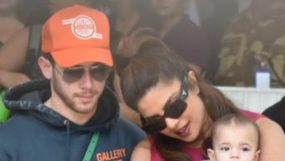 priyanka chopra daughter mumbai photos, priyanka chopra with daughter spotted, priyanka chopra nick jonas in india with daughter,