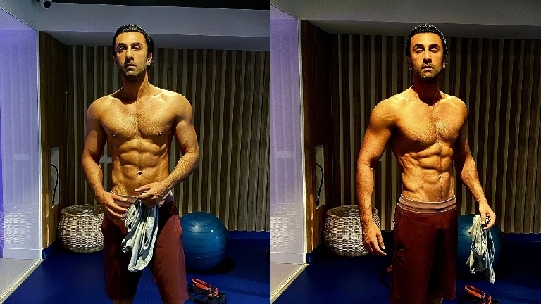 Ranbir Kapoor flaunts his six-pack abs in new pics, fans call it a 'thirst  trap