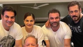 salman khan, salim khan, arbaaz khan, sohail khan, alvira khan agnihotri,