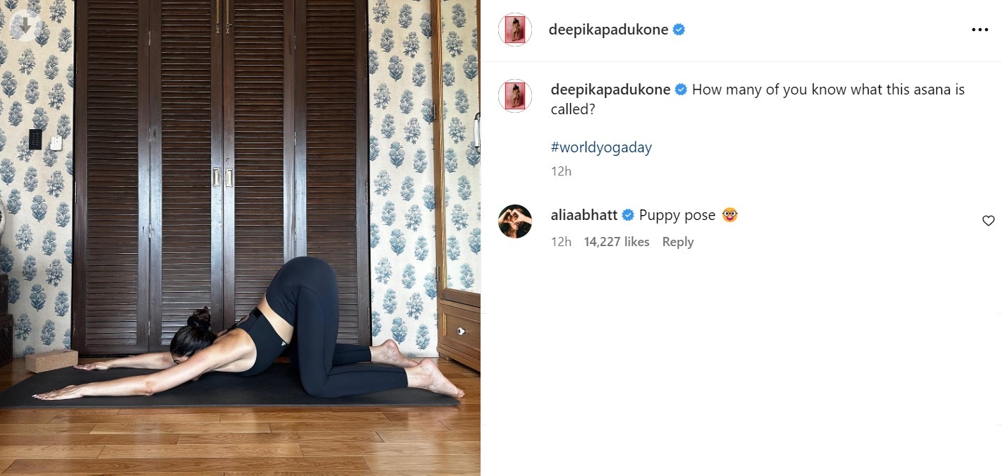 Alia Bhatt comments on Deepika Padukone post