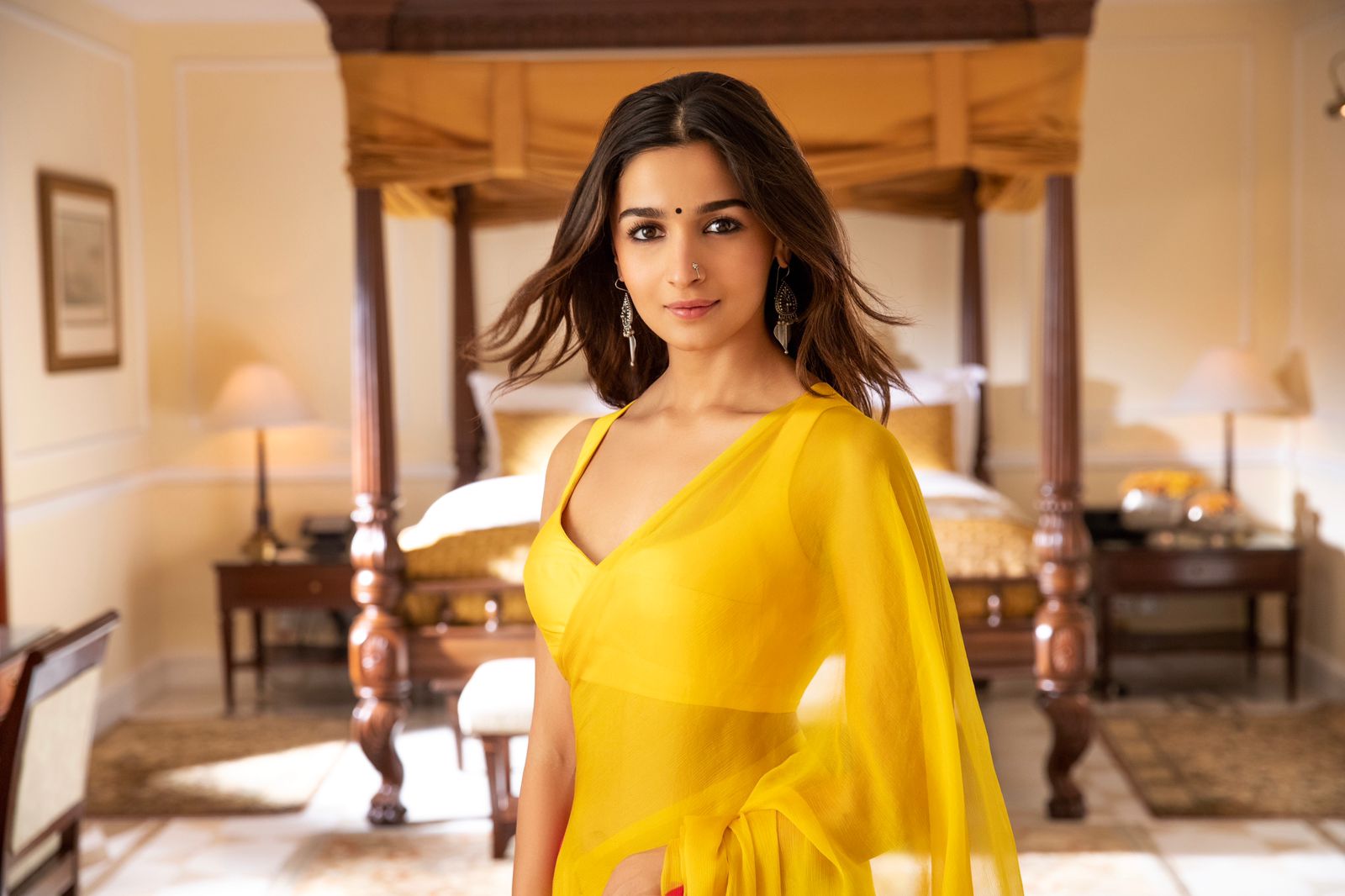 Alia Bhatt in yellow saree