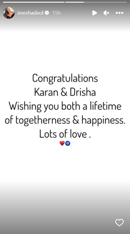 Esha-Deol-wishes-newlyweds-Karan-Deol-and-Drisha-Acharya