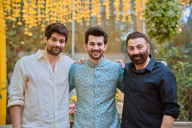 Karan-Deol-with-Sunny-deol-and-brother