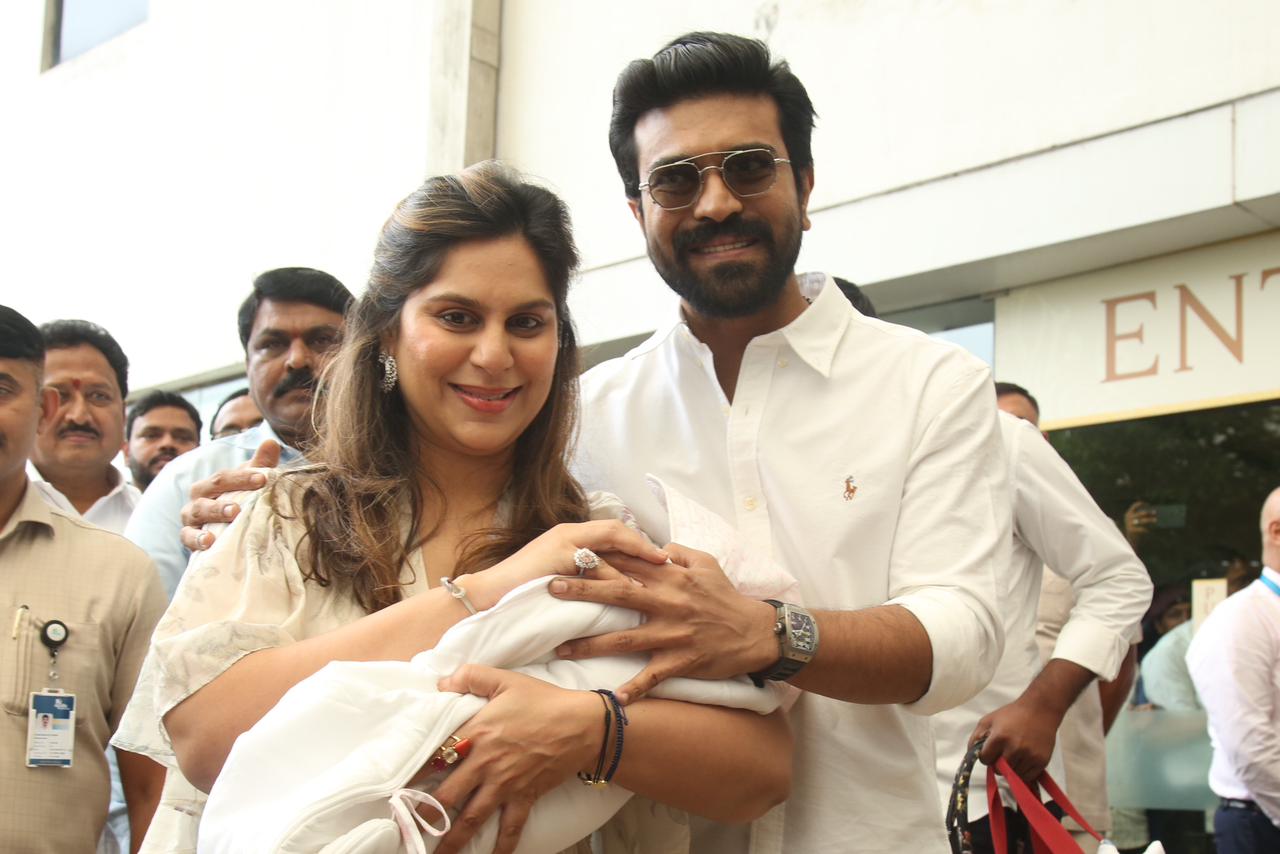 Ram Charan and Upasana with daughter