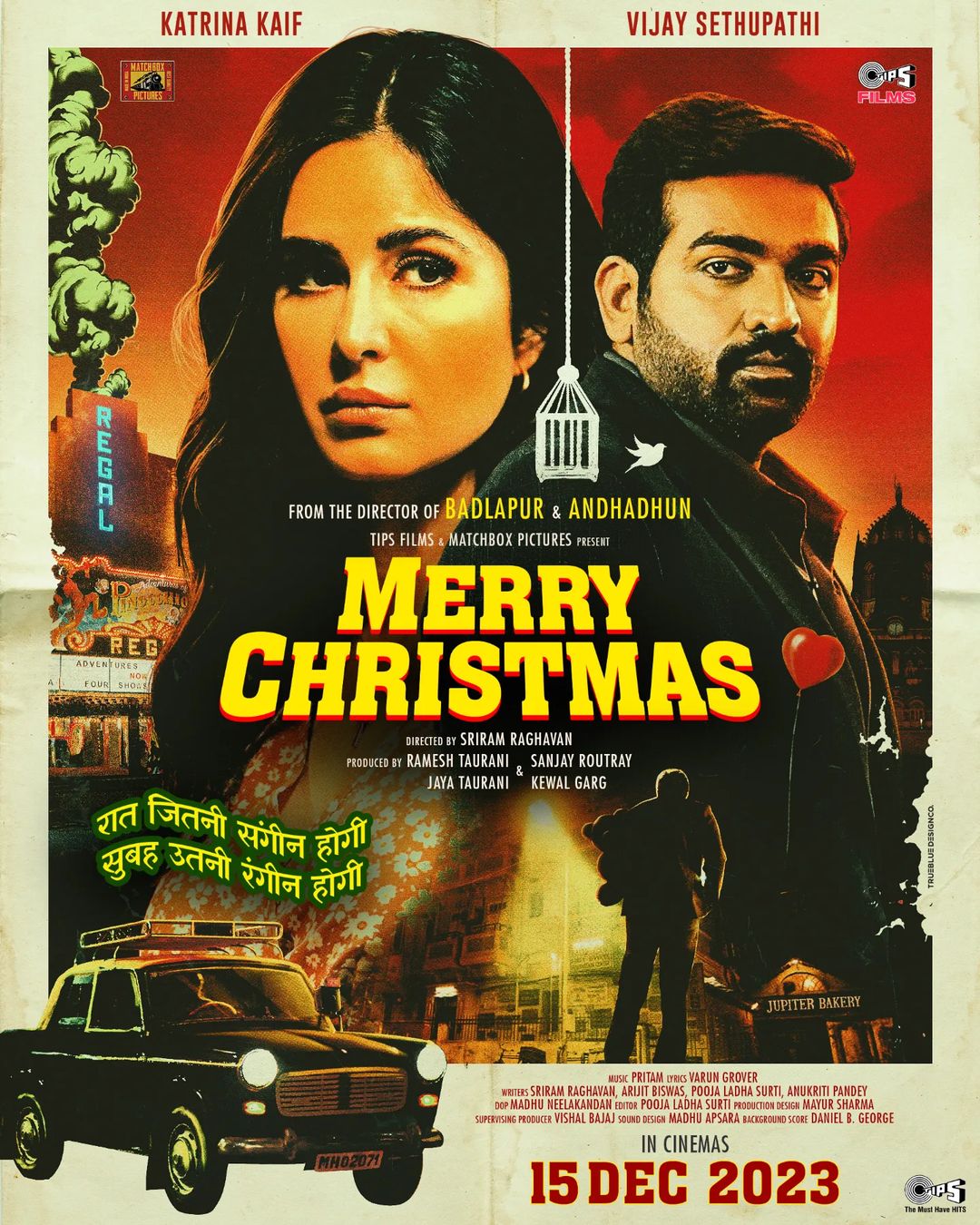 Katrina Kaif and Vijay Sethupathi in Merry Christmas poster