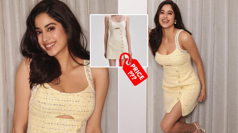 janhvi kapoor, janhvi kapoor yellow dress, janhvi kapoor yellow dress price