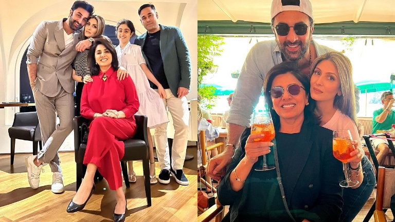 ranbir kapoor steps out for lunch with neetu kapoor