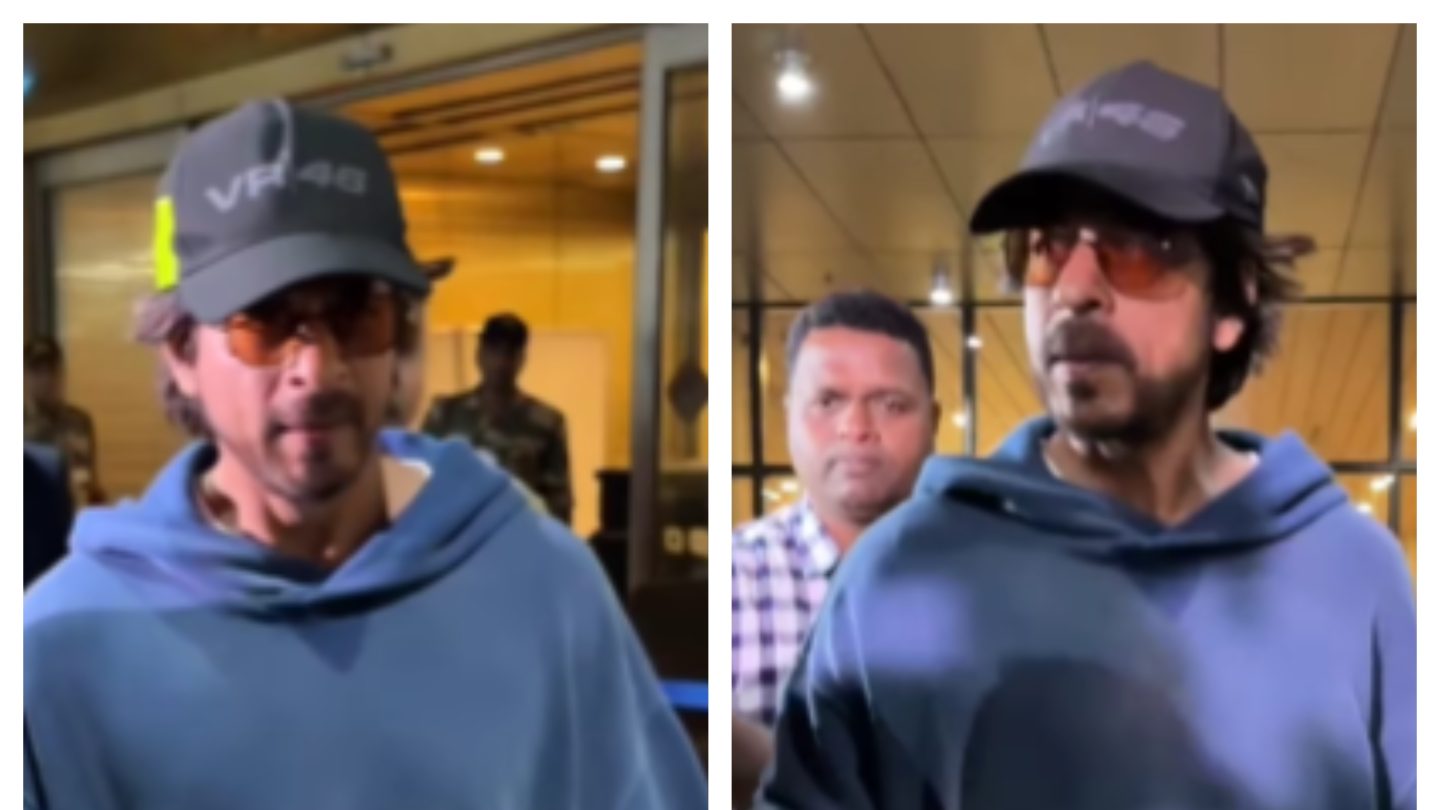 shah rukh khan spotted at mumbai airport