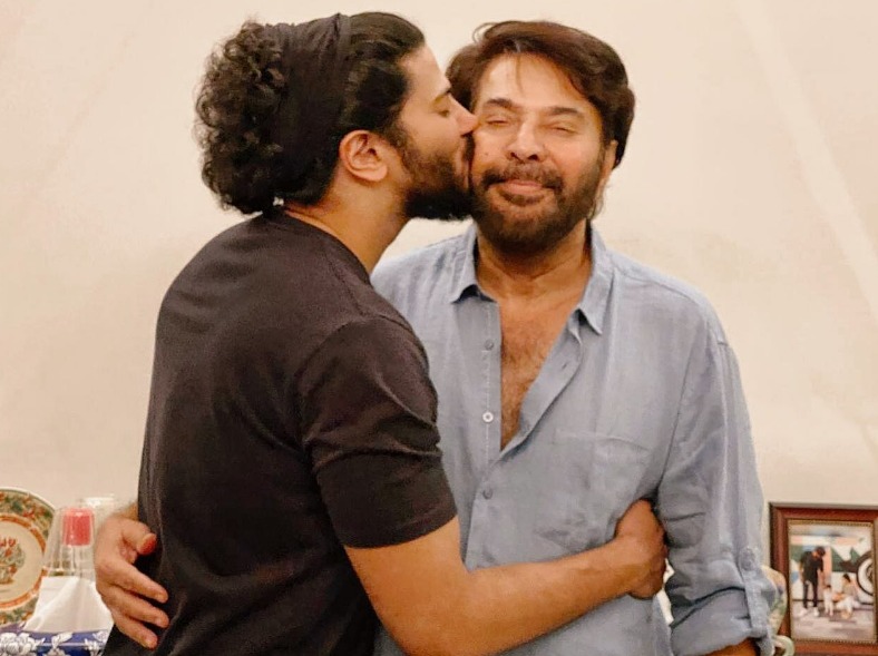 Dulquer Salmaan with father Mammootty