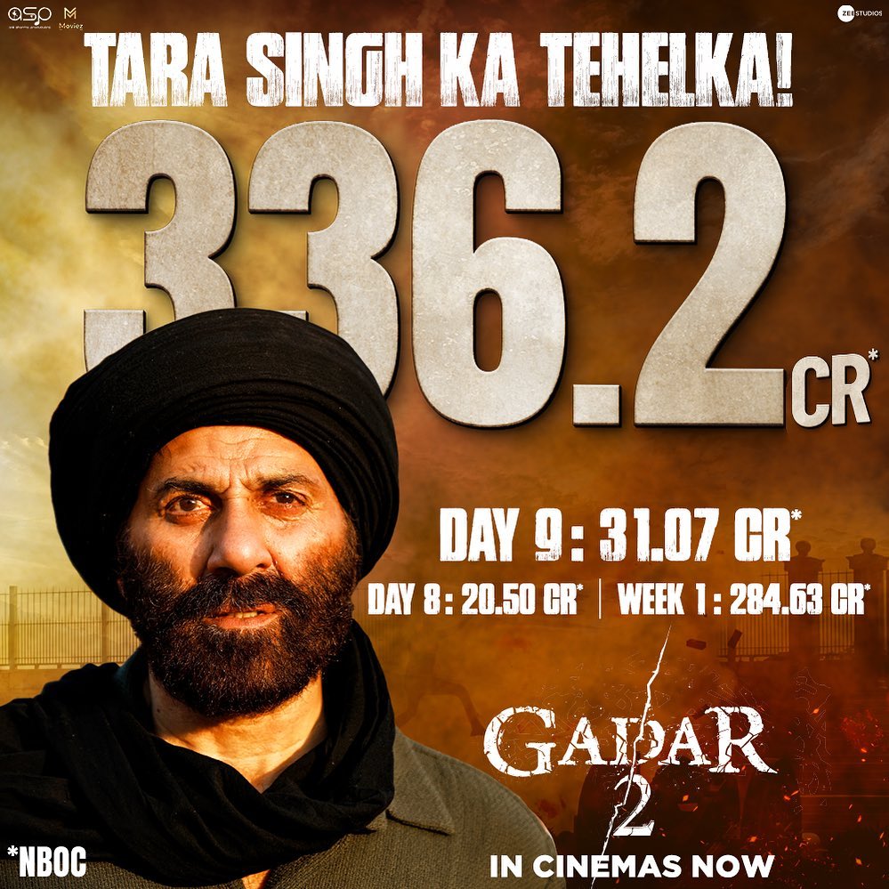 Gadar 2 box office day 9