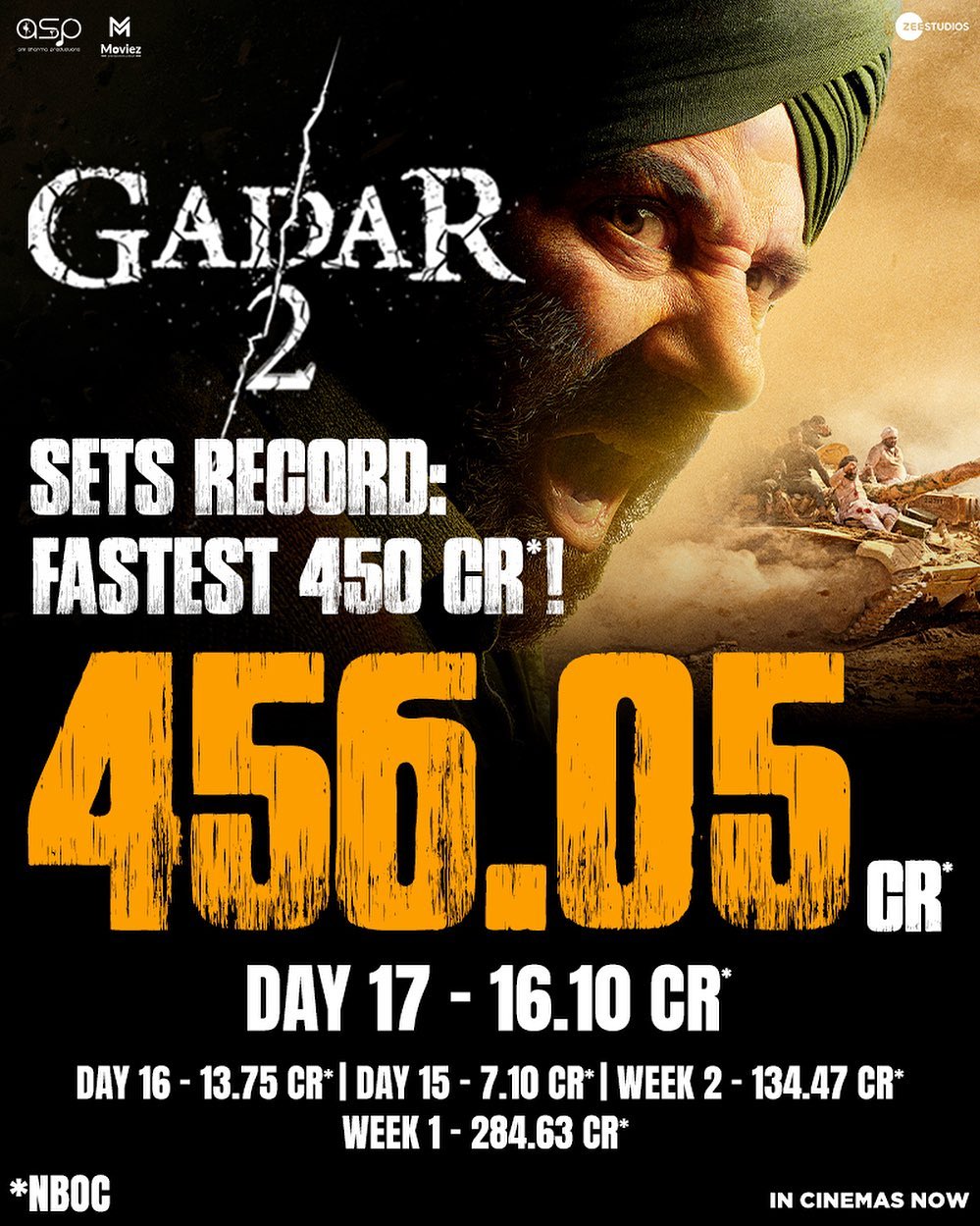 Gadar 2 third sunday box office collection
