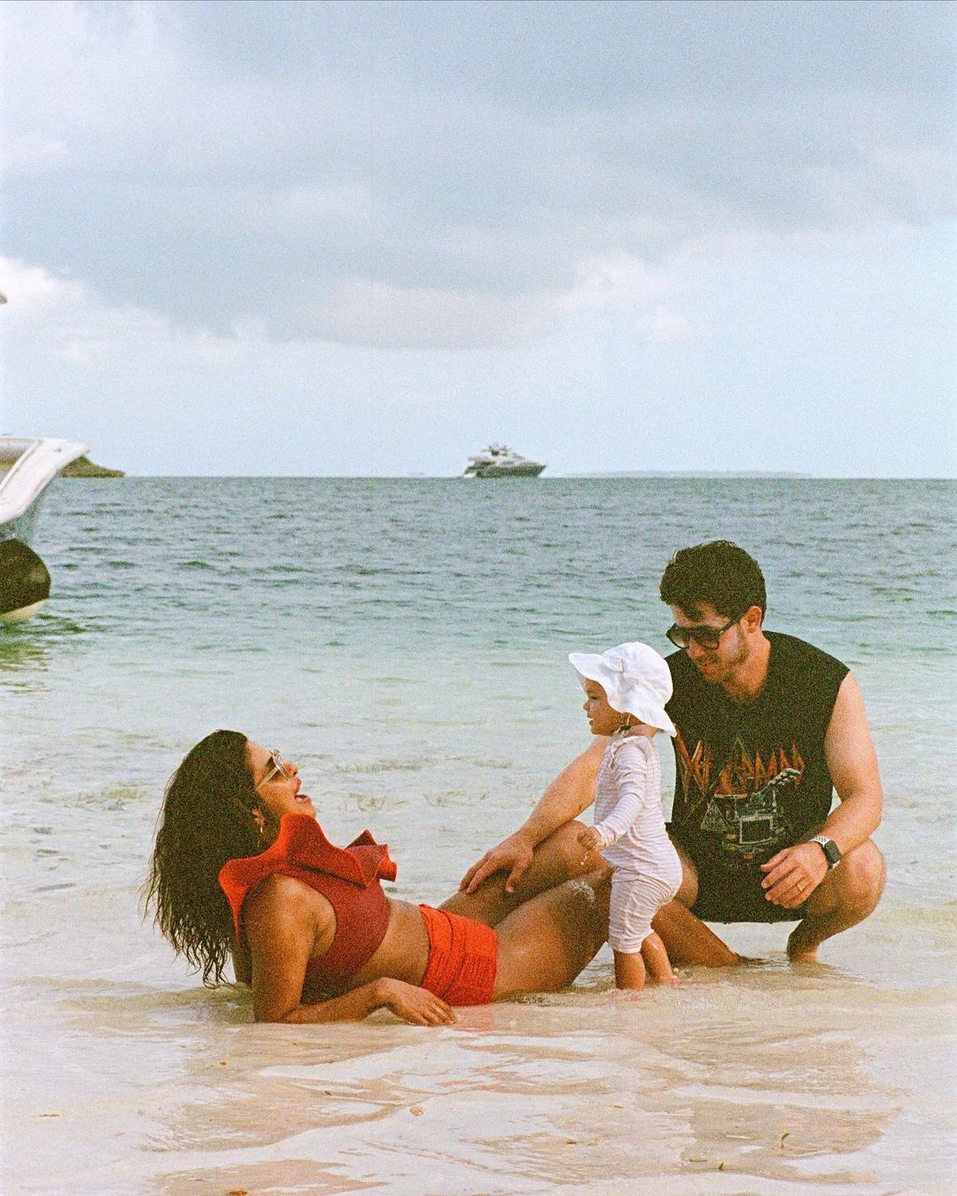 Priyanka Chopra and Nick Jonas with daughter Malti