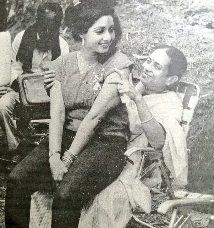 Sridevi with her mother