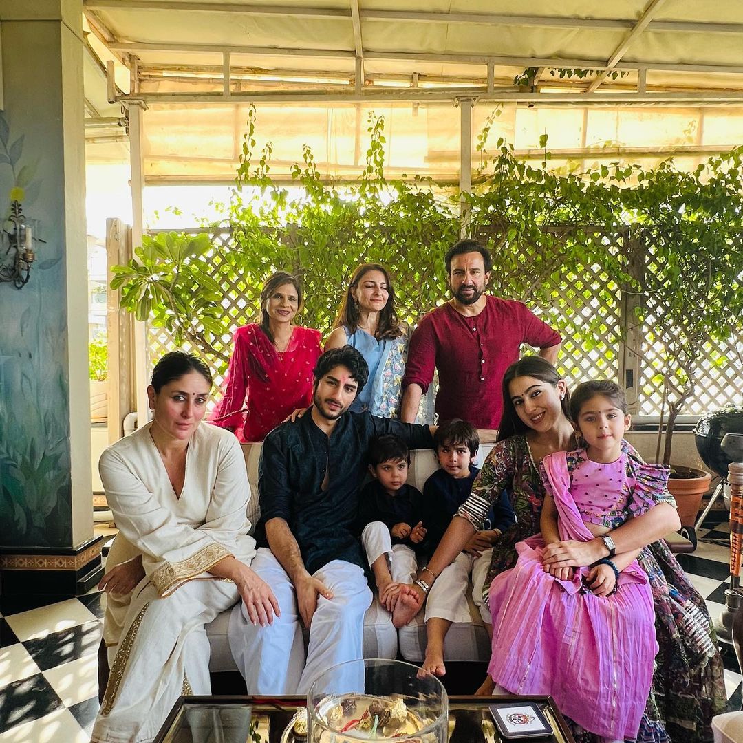 The Khan family poses for a click