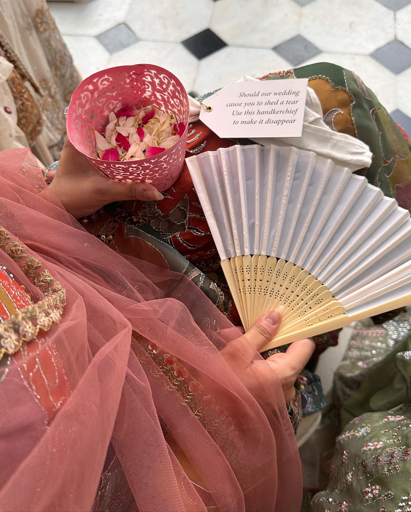 Customised handkerchief at Parineeti Chopra's wedding