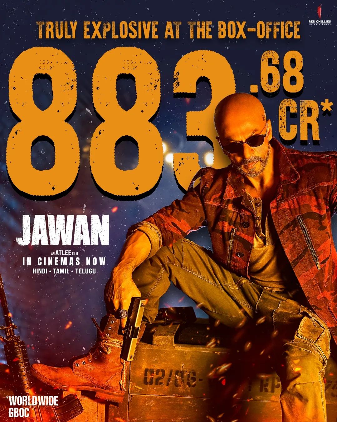 Jawan Worldwide box office numbers
