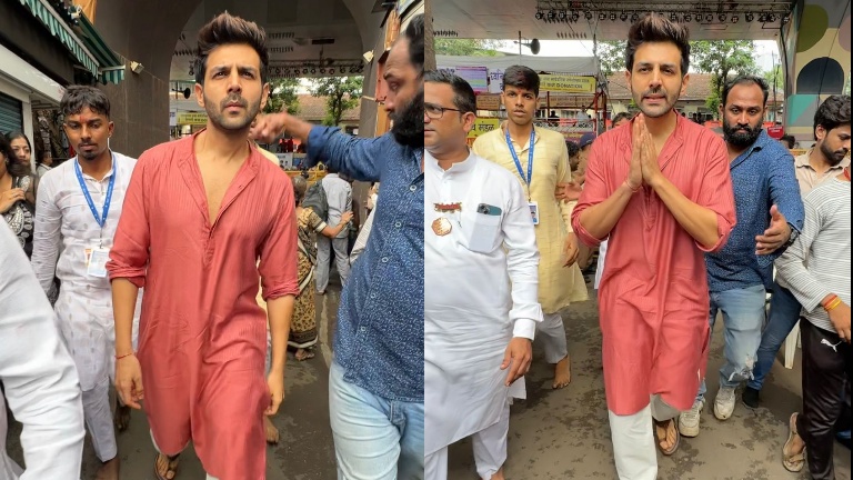 kartik aaryan, ganesh chaturthi, lalbaugcha raja,