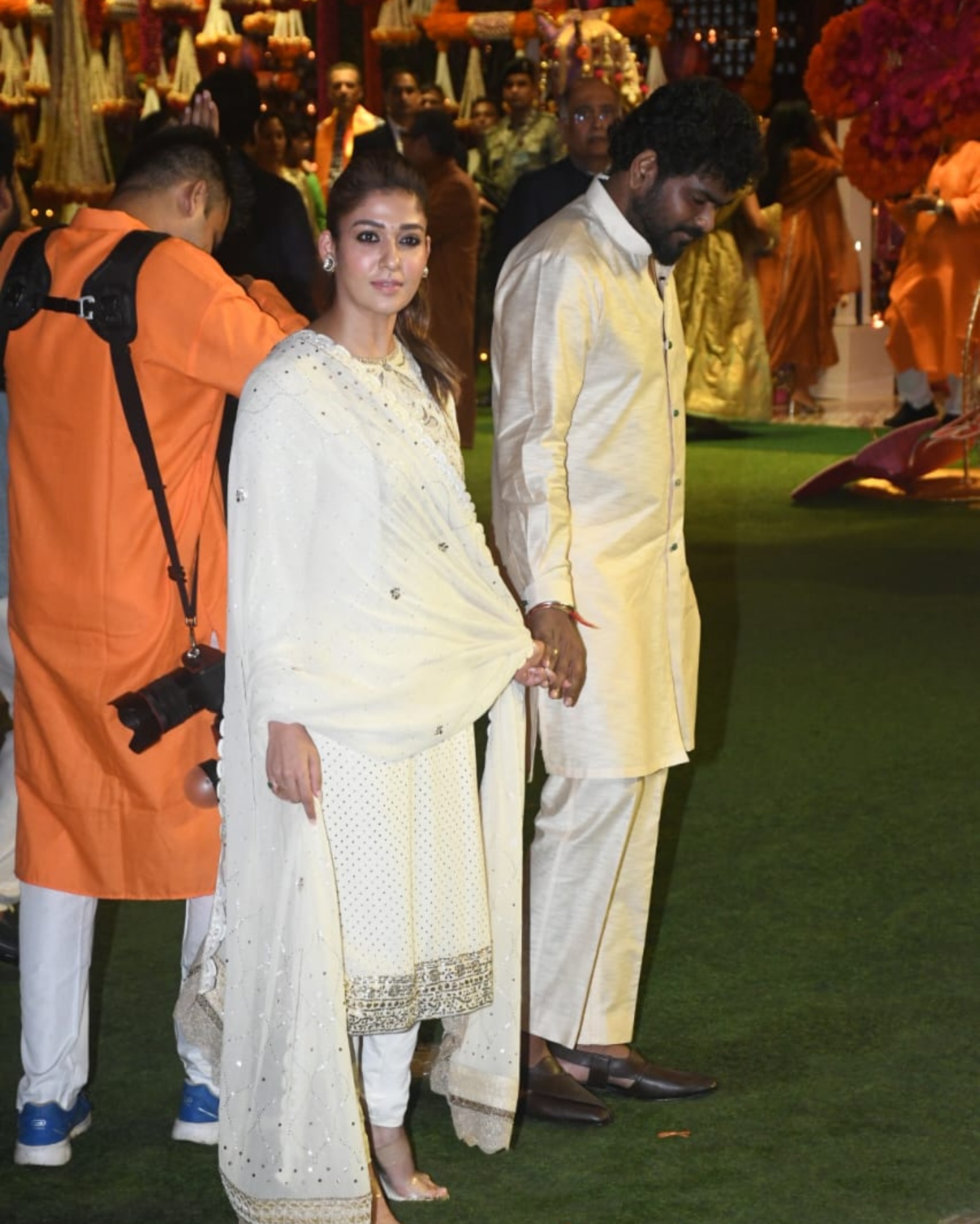 Nayanthara and Vignesh Shivan arrive at the Ambanis for Ganesh Chaturthi celebrations
