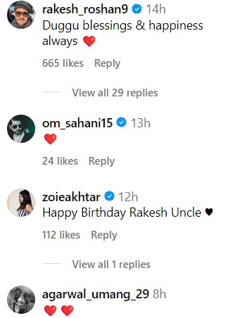 Rakesh Roshan receives birthday love