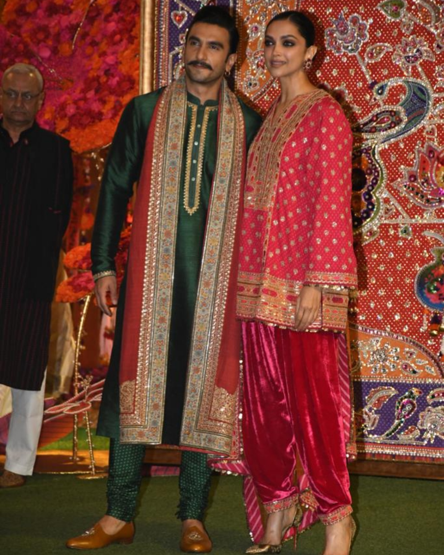 Ranveer Singh and Deepika Padukone at the Ambanis for Ganesh Chaturthi celebrations
